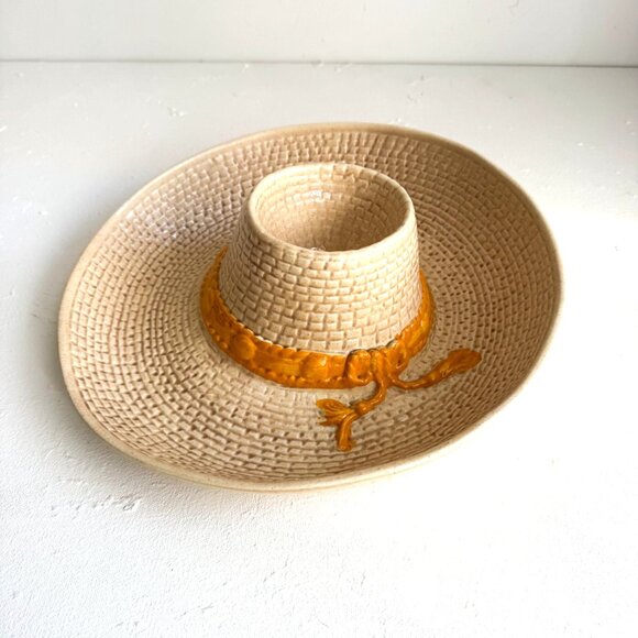 Vintage 80s WHITTIER WARE Nacho/Dip Serving Dish Ceramic - Picture 4 of 6